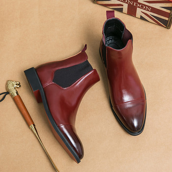 Ευέλικτο Chelsea Boots Ανδρικά Χειροποίητα ψηλά παπούτσια Νέα άφιξη Ανδρικά μποτάκια βρετανικού στυλ Αντιολισθητικά ανδρικά υποδήματα προσωπικότητας