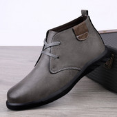 Pantofi de afaceri pentru bărbați în stil vintage Cizme de desert din piele naturală Botine pentru bărbați din piele naturală Cizme de iarnă calde de marcă de lux