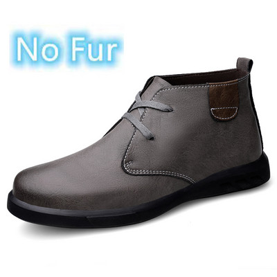 Pantofi de afaceri pentru bărbați în stil vintage Cizme de desert din piele naturală Botine pentru bărbați din piele naturală Cizme de iarnă calde de marcă de lux