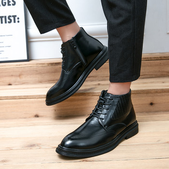 Νέα άφιξη Ανδρικά μάρκα Chelsea Μπότες Ρετρό δερμάτινες μπότες ζεστά παπούτσια για άντρες Υπαίθριες μπότες μοτοκρός Επίσημα παπούτσια για ενήλικες