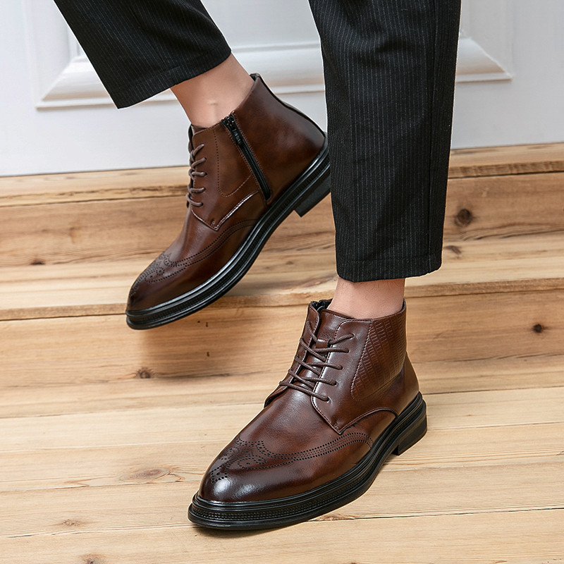 Novi dolazak Muške marke Chelsea čizme Retro kožne čizme Tople cipele za muškarce Čizme za motokros na otvorenom Formalne cipele za odrasle