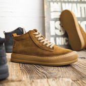 Pánske kožené ležérne topánky na jar a jeseň, jednoduché pohodlné tenisky, pánska móda, priedušné členkové topánky, univerzálne ľahké ploché topánky