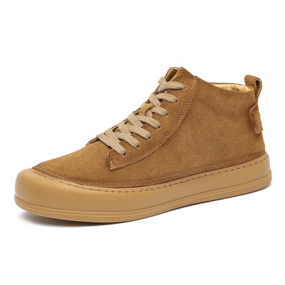 Pánske kožené ležérne topánky na jar a jeseň, jednoduché pohodlné tenisky, pánska móda, priedušné členkové topánky, univerzálne ľahké ploché topánky