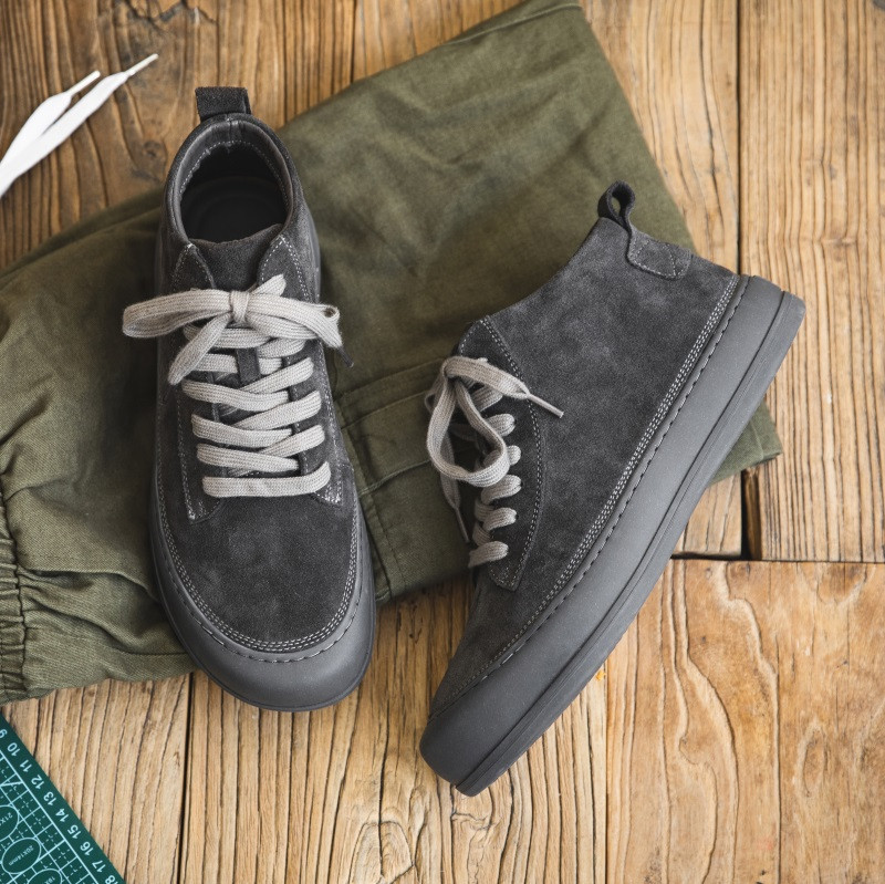 Pánske kožené ležérne topánky na jar a jeseň, jednoduché pohodlné tenisky, pánska móda, priedušné členkové topánky, univerzálne ľahké ploché topánky