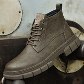 Pánske oxfordské topánky s vysokým topom, kožené pánske základné čižmy, vysoko kvalitné voľnočasové topánky, vysoko kvalitné pánske mäkké členkové turistické topánky