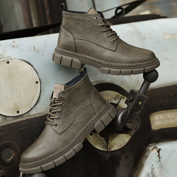 High Top Ανδρικά παπούτσια Oxford Ανδρικά Basic Boots Υψηλής ποιότητας Leisure Boots Υψηλής ποιότητας ανδρικά μαλακά παπούτσια για περπάτημα στον αστράγαλο