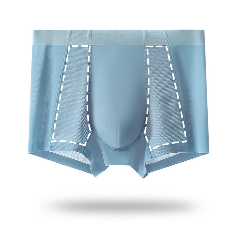 Ice Silk Muško donje rublje Seksi kratke hlače U konveksne torbice Bokserice Mekane prozračne gaće Gaćice Elastične bokserice Bešavne gaćice