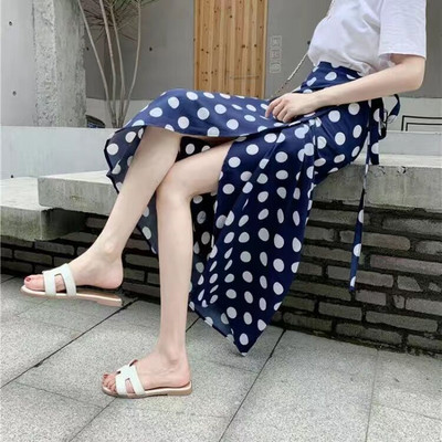 Ženske ljetne suknje na vezanje, tanke, jednodijelne, seksi, jednodijelne, midi korejske suknje visokog struka, ženske moderne, jednostavne, nove