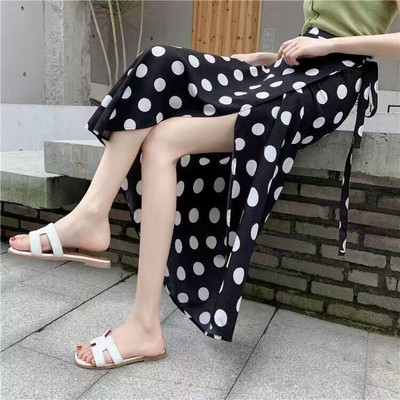 Ženske ljetne suknje na vezanje, tanke, jednodijelne, seksi, jednodijelne, midi korejske suknje visokog struka, ženske moderne, jednostavne, nove