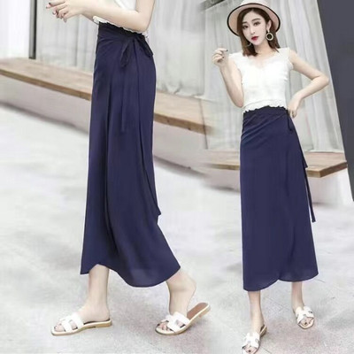 Ženske ljetne suknje na vezanje, tanke, jednodijelne, seksi, jednodijelne, midi korejske suknje visokog struka, ženske moderne, jednostavne, nove