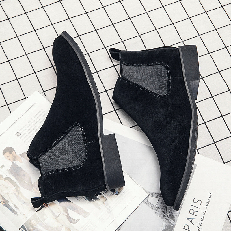 Novi dolazak Omladinske tinejdžerske Chelsea čizme Muške crne kožne gležnjače Svestrana muška ležerna obuća za slobodno vrijeme Muške osnovne čizme