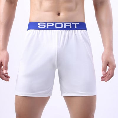 Pantaloni scurti respirabili Trunchi sexy bărbați cu picioare lungi Boxer Slip Husă Lenjerie de corp Sport Boxer Pantaloni elastici pentru bărbați