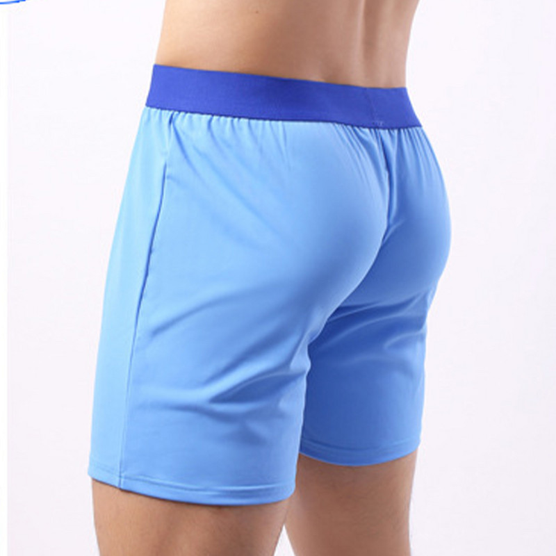 Pantaloni scurti respirabili Trunchi sexy bărbați cu picioare lungi Boxer Slip Husă Lenjerie de corp Sport Boxer Pantaloni elastici pentru bărbați