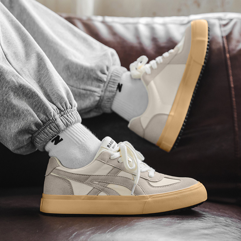 Jarné pánske plátené topánky s okrúhlou špičkou, šnurovacie, ležérne, protišmykové, pohodlné, priedušné, univerzálne, trendy, pevné topánky pre mužov