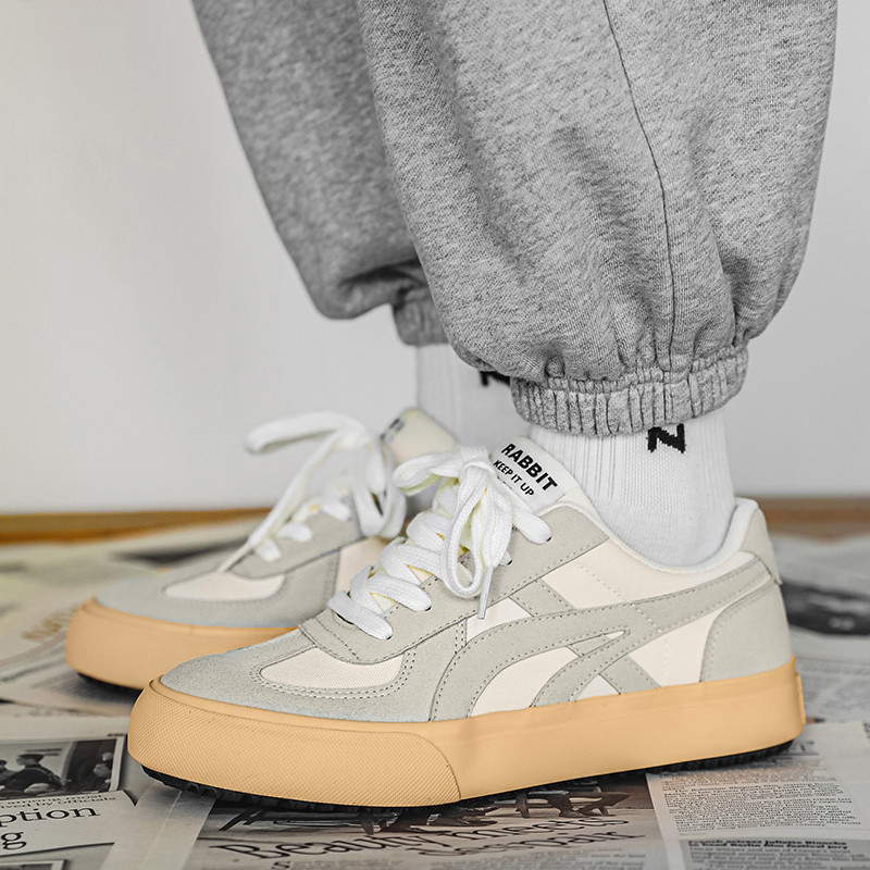 Jarné pánske plátené topánky s okrúhlou špičkou, šnurovacie, ležérne, protišmykové, pohodlné, priedušné, univerzálne, trendy, pevné topánky pre mužov