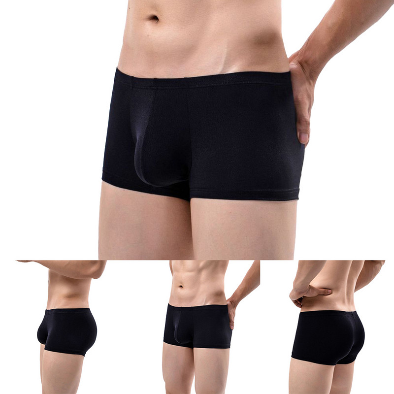 Seksi muške prozirne bokserice Prozirno donje rublje Mrežaste prozračne kratke hlače Gaćice U konveksna torbica Bokserice