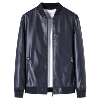 Νέα Ανδρικά Δερμάτινα Μπουφάν Δερμάτινο Μπουφάν Ανδρικό Σακάκι Μοτοσικλέτας Μοτοσικλέτα Μασίφ Λεπτό Γιακά Με Φερμουάρ Μόδα Παλτό Ανδρικά Παλτό Φθινόπωρο Άνοιξη 2