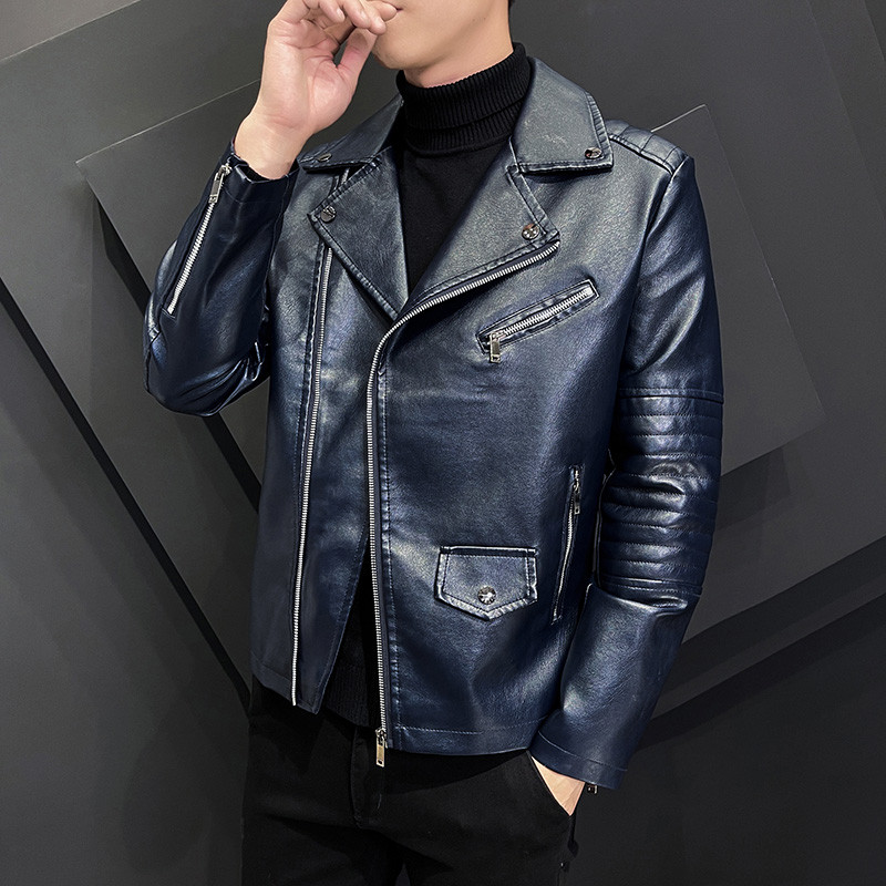 2023 Νέος περιστασιακός ανεμοθραύστης μοτοσυκλέτας με φερμουάρ με γιακά από συνθετικό δέρμα ανδρικό σακάκι ανδρικό παλτό υψηλής ποιότητας μόδας Streetwear