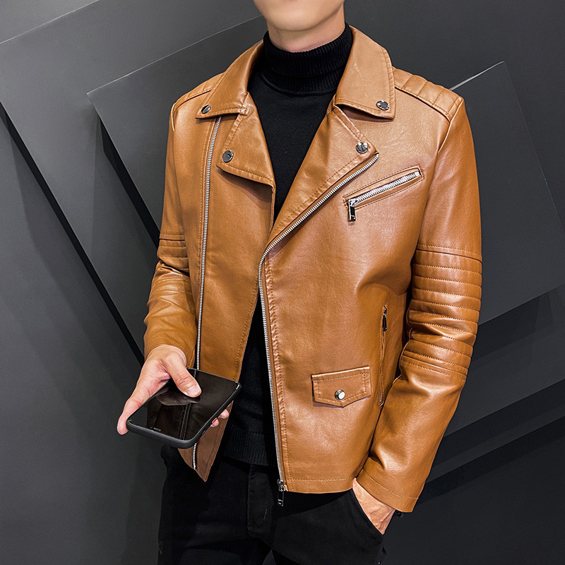 2023 Νέος περιστασιακός ανεμοθραύστης μοτοσυκλέτας με φερμουάρ με γιακά από συνθετικό δέρμα ανδρικό σακάκι ανδρικό παλτό υψηλής ποιότητας μόδας Streetwear