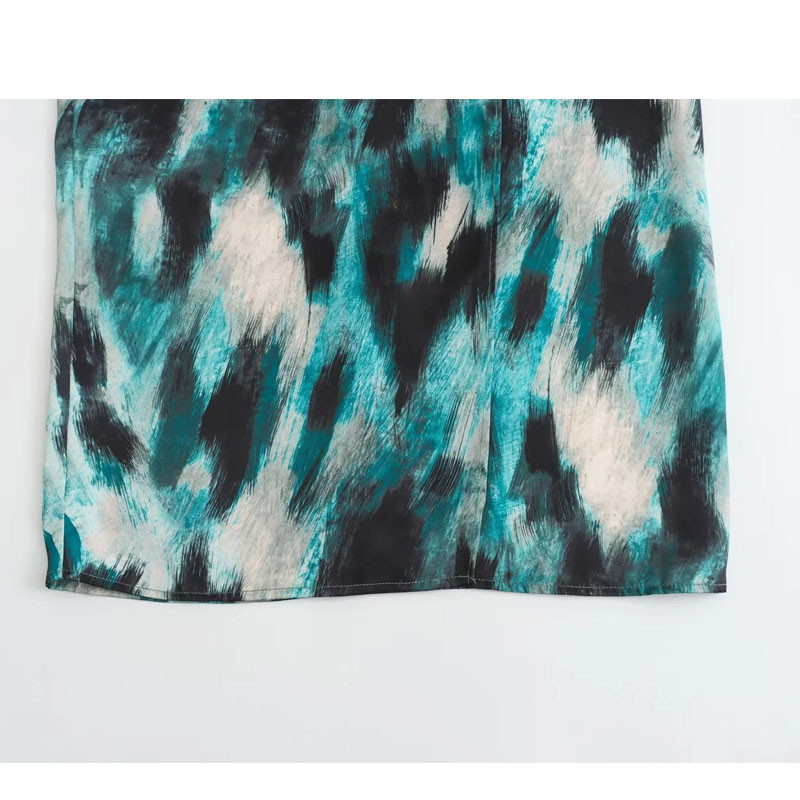 Fuste lungi cu imprimeu TRAF pentru femei Moda 2023 Fusta cu talie inalta cu volanat femeie toamna fusta midi cu fanta fuste elegante de dama