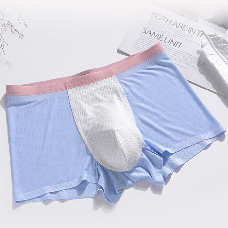 Slip boxer Lenjerie de corp pentru bărbați Sexy U-Pouch Modal trunchi moale Pantaloni scurți Chiloți elastici pentru tineret Boxershorts Chiloți de somn