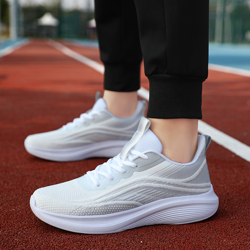 Pantofi sport de modă pentru bărbați pantofi casual cu șireturi cu vârf rotund, amortizare, pantofi de alergare, pantofi de alergare pentru femei, antrenori de curse, pantofi de tenis de cuplu respirabili