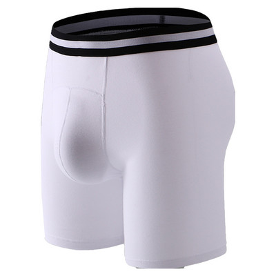 Stretch μακριά μπόξερ σορτς ανδρικά μαλακά βαμβακερά εσώρουχα μπόξερ σλιπ Μπόξερ πουγκί φουσκωτή εσώρουχα Σέξι σορτς τρουκς αναπνεύσιμα εσώρουχα