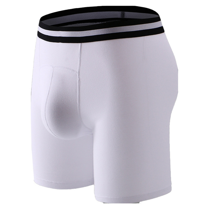 Stretch μακριά μπόξερ σορτς ανδρικά μαλακά βαμβακερά εσώρουχα μπόξερ σλιπ Μπόξερ πουγκί φουσκωτή εσώρουχα Σέξι σορτς τρουκς αναπνεύσιμα εσώρουχα