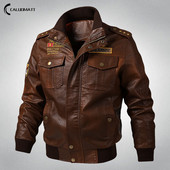 Jachete din piele pentru bărbați la modă toamnă iarnă Paltoane din PU Silm