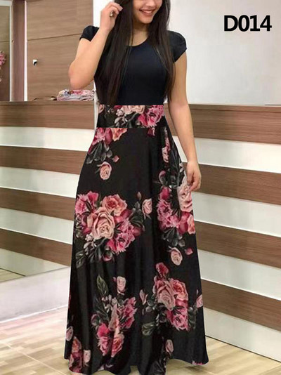 Xl Rochie lungă de banchet de primăvară și toamnă imprimeu cu cusături florale rochie strânsă rochie lungă de femeie sexy elegantă vara 2023