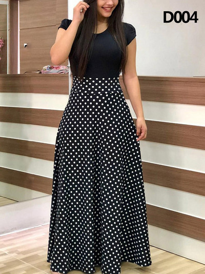 Xl Rochie lungă de banchet de primăvară și toamnă imprimeu cu cusături florale rochie strânsă rochie lungă de femeie sexy elegantă vara 2023