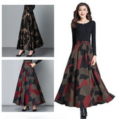 Nova ljetna A verzija 2023. Duga suknja visokog struka Velika zaokretna suknja Ženske modne vintage haljine Ulična odjeća za zabave za žene 1 kom