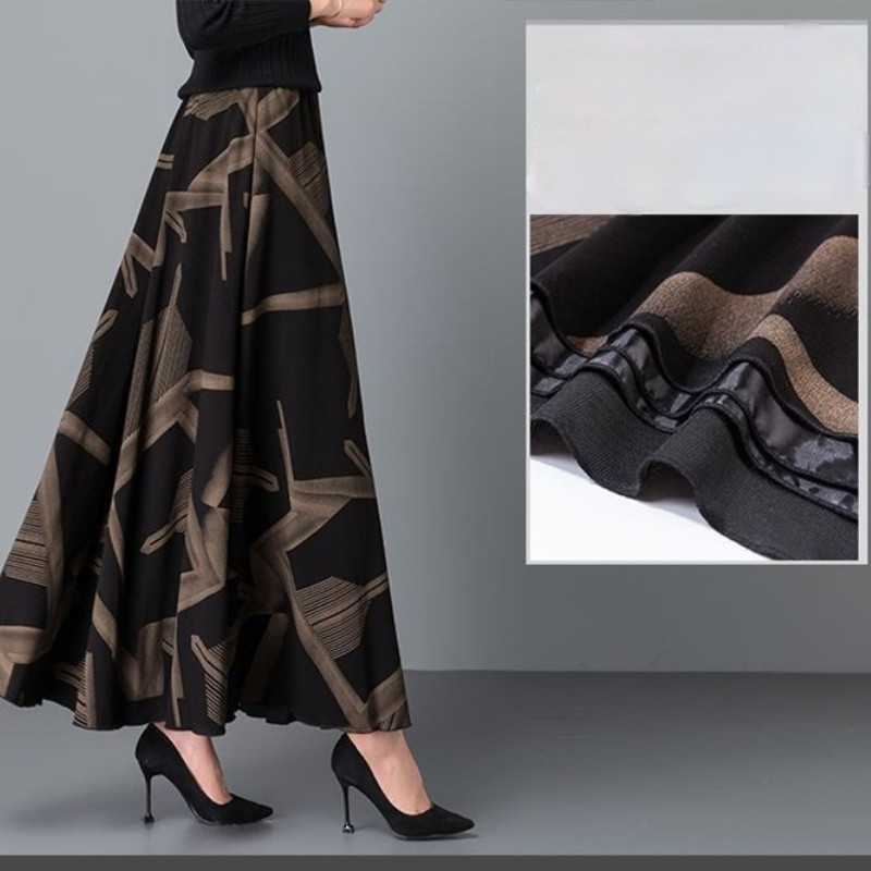 Nova ljetna A verzija 2023. Duga suknja visokog struka Velika zaokretna suknja Ženske modne vintage haljine Ulična odjeća za zabave za žene 1 kom
