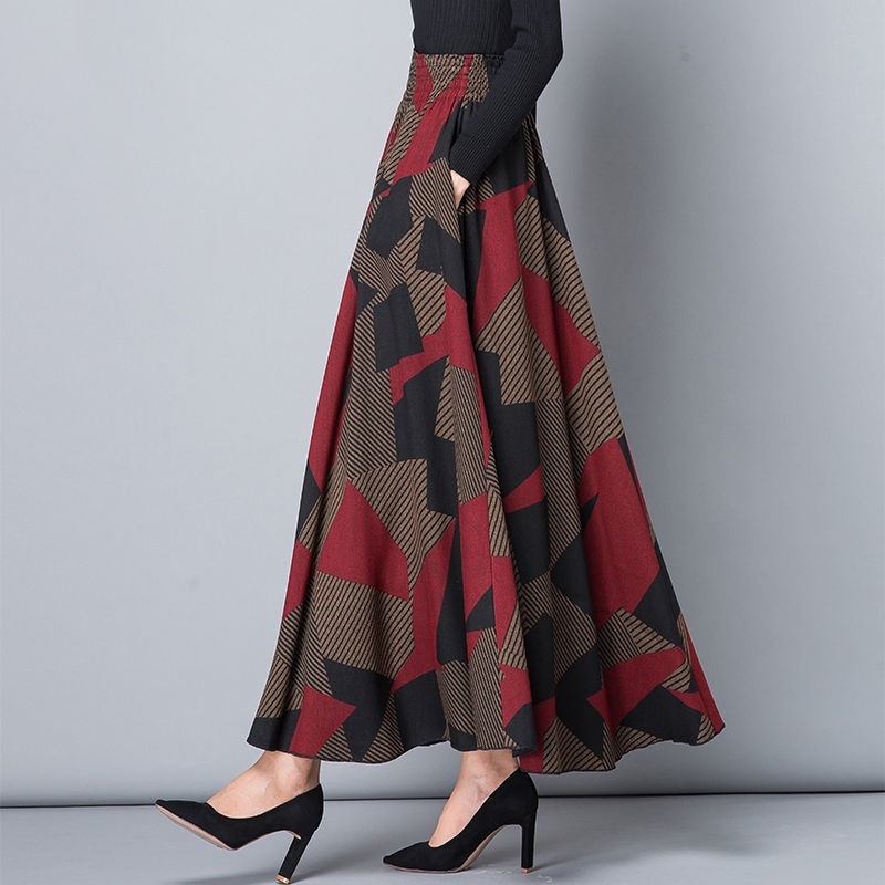 Nova ljetna A verzija 2023. Duga suknja visokog struka Velika zaokretna suknja Ženske modne vintage haljine Ulična odjeća za zabave za žene 1 kom