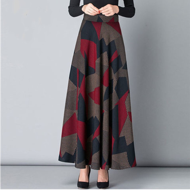 Nova ljetna A verzija 2023. Duga suknja visokog struka Velika zaokretna suknja Ženske modne vintage haljine Ulična odjeća za zabave za žene 1 kom