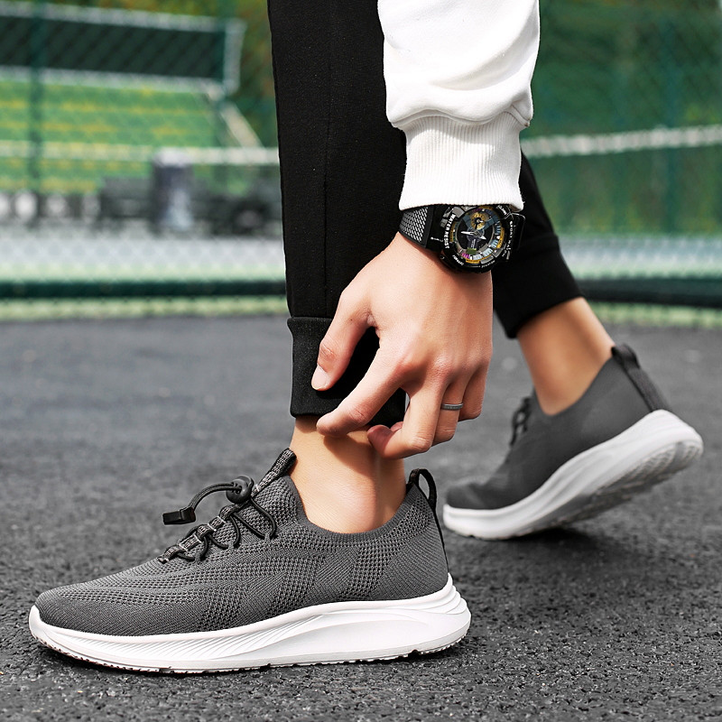 Pánske tenisky 2023 Nové jarné hrubé podrážky so sieťovaným šnurovaním, protišmykové, módne všestranné, pevné, plytké, priedušné, vulkanizované topánky