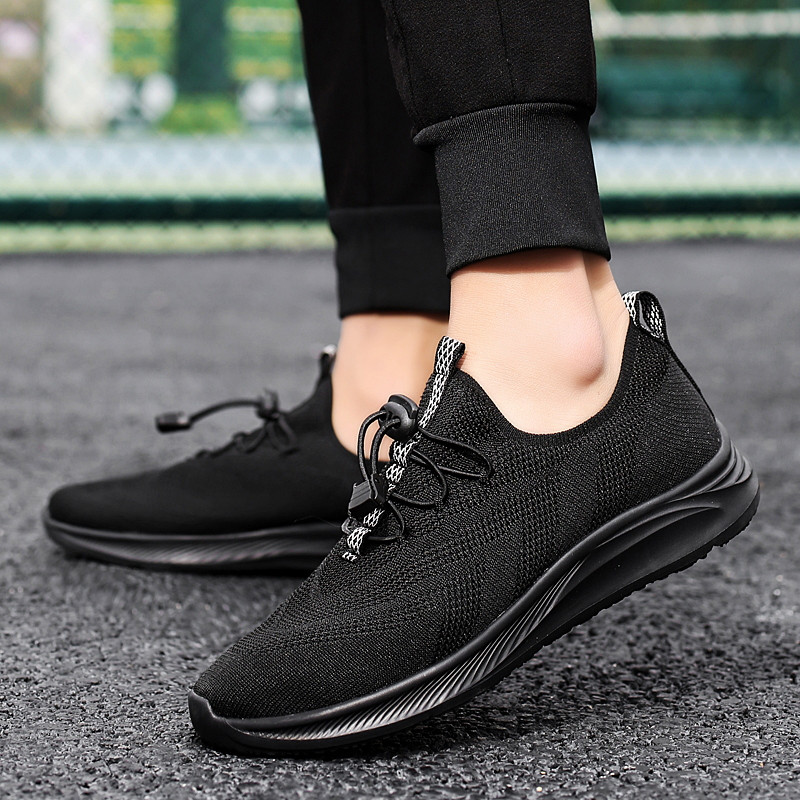 Pánske tenisky 2023 Nové jarné hrubé podrážky so sieťovaným šnurovaním, protišmykové, módne všestranné, pevné, plytké, priedušné, vulkanizované topánky