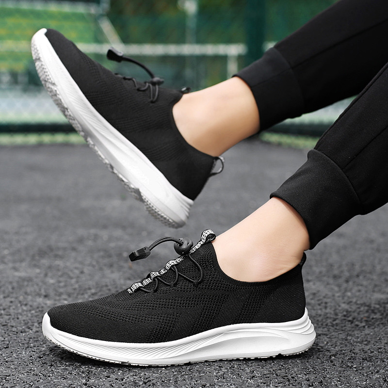 Pánske tenisky 2023 Nové jarné hrubé podrážky so sieťovaným šnurovaním, protišmykové, módne všestranné, pevné, plytké, priedušné, vulkanizované topánky