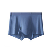 Lenjerie de corp moale modal elastică pentru bărbați Slip boxer sexy Chiloți pantaloni scurți Trunchi Boxer scurti fără cusături Boxeri plati confortabili