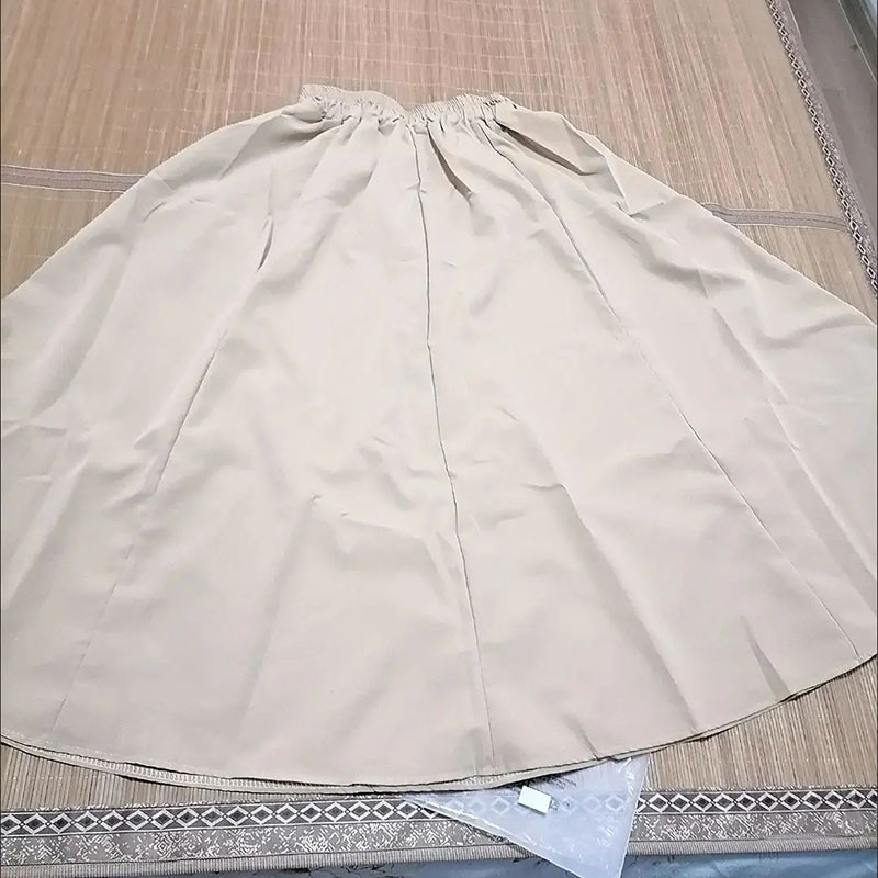 Jednostavne plisirane jednobojne duge suknje veće veličine Vintage elastične suknje A-kroja s visokim strukom Korejska modna suknja Odjeća za žene