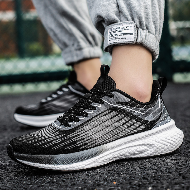 Pantofi vulcanizați pentru bărbați, 2023, pantofi de alergare la modă, primăvară, vară, cu talpă joasă, cu floricele de porumb, amortizare, pantofi comozi cu șireturi din plasă