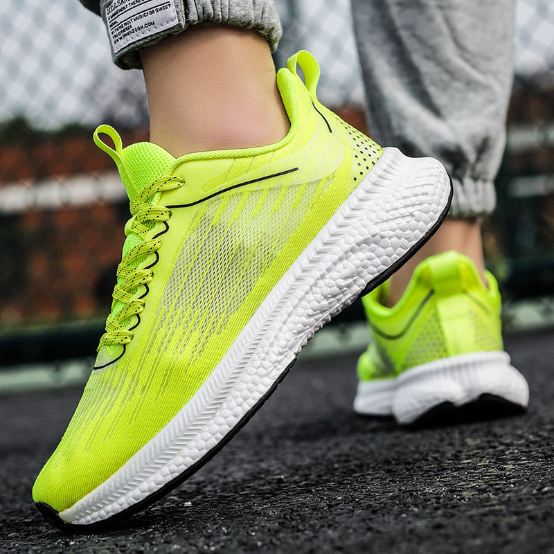 Pantofi vulcanizați pentru bărbați, 2023, pantofi de alergare la modă, primăvară, vară, cu talpă joasă, cu floricele de porumb, amortizare, pantofi comozi cu șireturi din plasă
