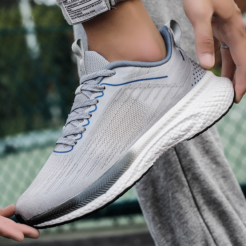 Pantofi vulcanizați pentru bărbați, 2023, pantofi de alergare la modă, primăvară, vară, cu talpă joasă, cu floricele de porumb, amortizare, pantofi comozi cu șireturi din plasă