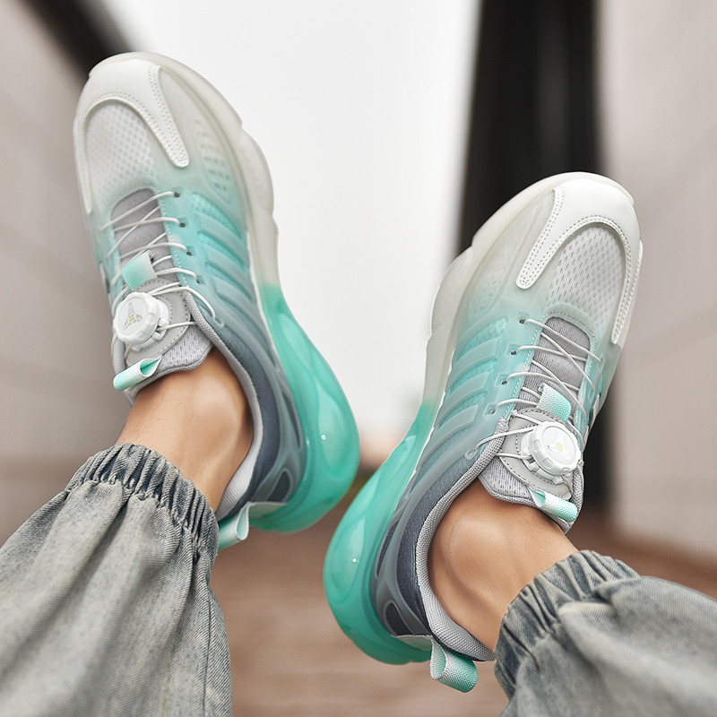 Pantofi vulcanizați pentru bărbați, 2023, pantofi de alergare la modă, primăvară, vară, cu talpă joasă, cu floricele de porumb, amortizare, pantofi comozi cu șireturi din plasă