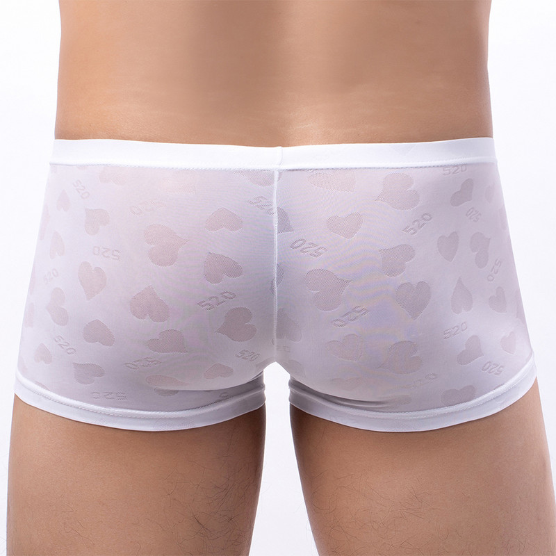 Σέξι ανδρικά εσώρουχα μπόξερ Cool Ice Silk Χωρίς ραφή μαλακά σέξι σώβρακα U κυρτά μεγάλα πουγκί Knickers Πισινό μποξ