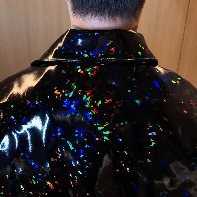 Sjajna kožna jakna za muškarce u korejskom stilu, jesenski vodootporni modni ulični kaput PU motociklistička kožna jakna Kostim pjevačice