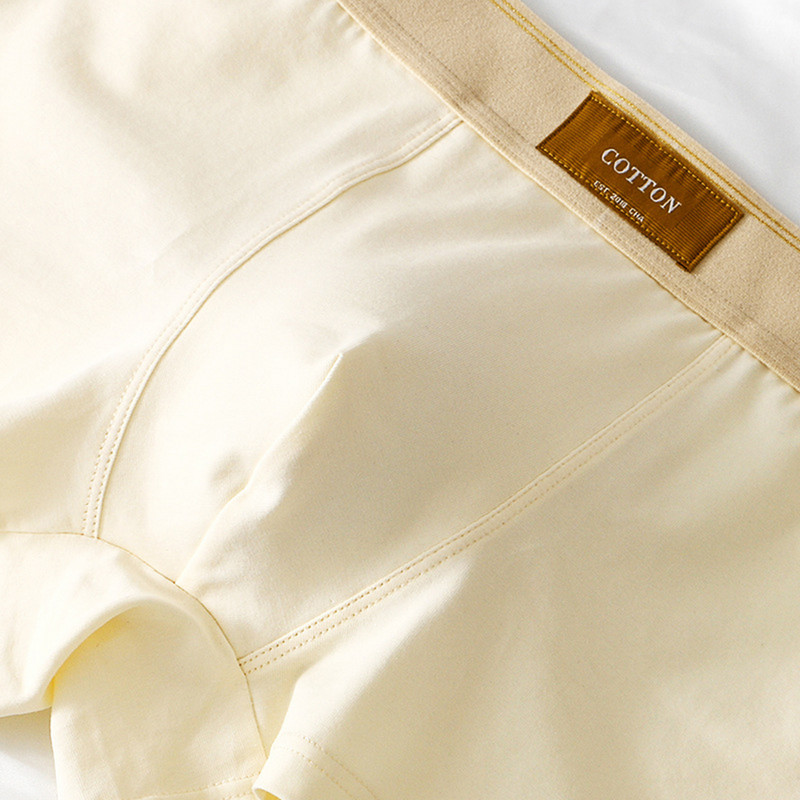 Ανδρικά μεσαίου μεγέθους μπόξερ Σλιπ Άνετα εσώρουχα Βαμβακερά αναπνεύσιμα σώβρακα Σορτς Νεανικά Flat μπόξερ U κυρτή θήκη