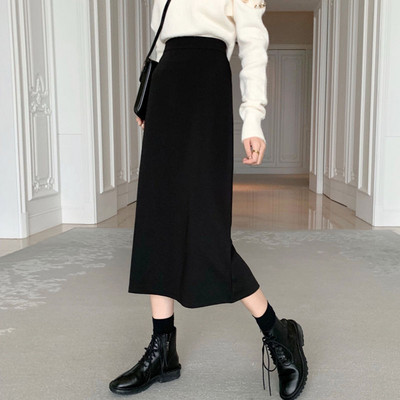 Fuste Femei Casual Nou Zilnic Midi Temperament 2021 Solid All-match Primavara Vara Moda Dama Talie Inalta Preppy Ulzzang Simplu