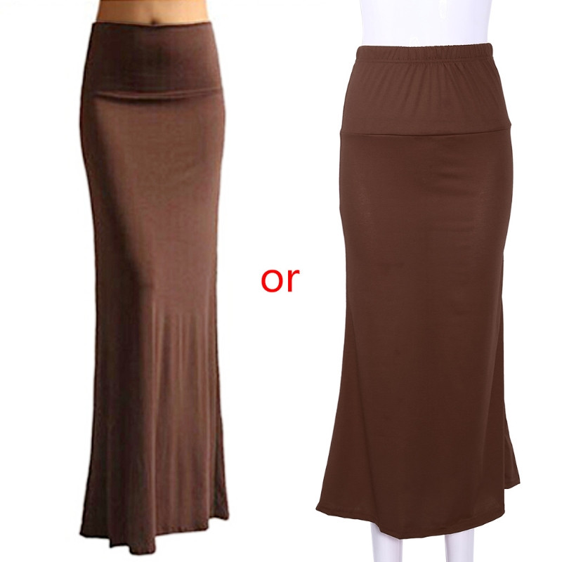 Doamnelor, femei, talie înaltă, coadă de pește, fustă lungă maxi, culoare uni, pachet plisat, șold, seară, petrecere pe plajă, rochie creion, linie A