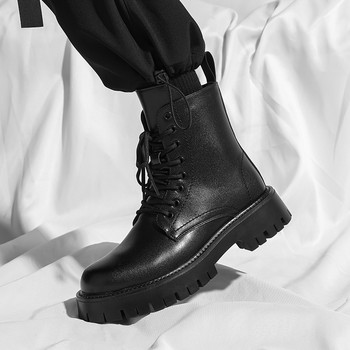 2023 Νέα μόδα ανδρικά παπούτσια εργασίας στο πλάι μποτάκια στον αστράγαλο Μοντέρνα επώνυμα χειμερινά ανδρικά παπούτσια, επώνυμα στρατιωτικά δερμάτινα καθημερινά παπούτσια